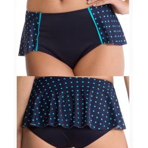 SPANX Flirty Skirted Bikini Bottoms Navy Size 6